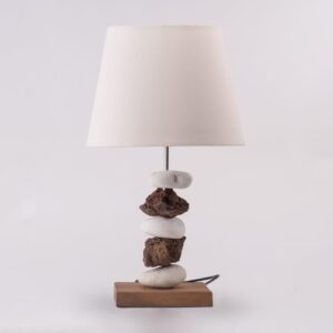 Lampara Base De Piedra