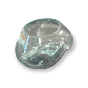 Bowl De Vidrio Con Tronco De Madera Mini