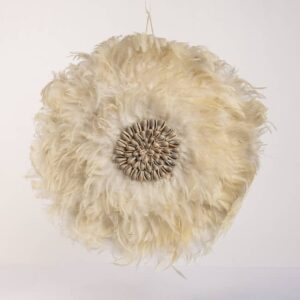 Collar Con Plumas Blanco