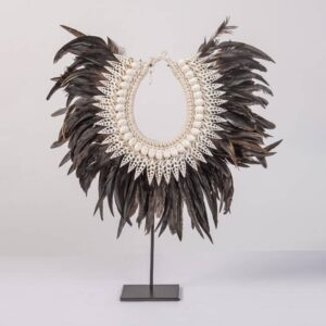 Collar Concha Con Plumas