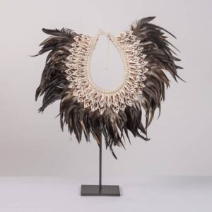 Collar Concha Con Plumas