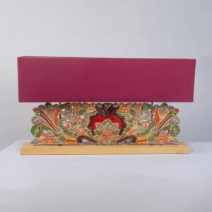 Lámpara Tallada Pita Con Sombra