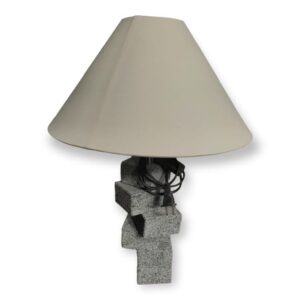 Lampara Trozo De Madera Cuadrado