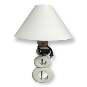 Lampara 4 Piedra Blanca Con Hueco