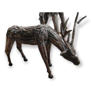 Venado Trozo Madera Teca Wash