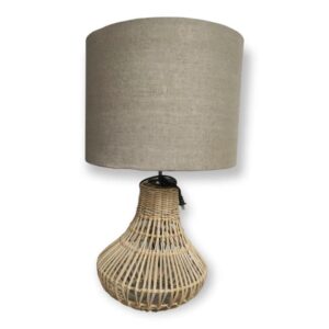 Lampara Ratan Con Sombra