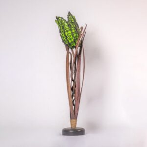 Lampara 1 Flor Fibra Natural 1Mtr