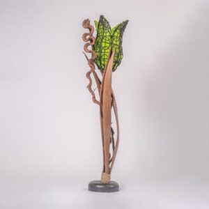 Lampara 1 Flor Fibra Natural